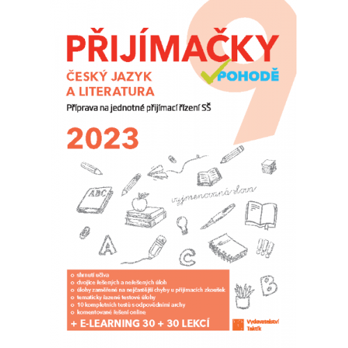 Komplet Přijímačky 9 - Český jazyk a Matematika + E-learning 2023