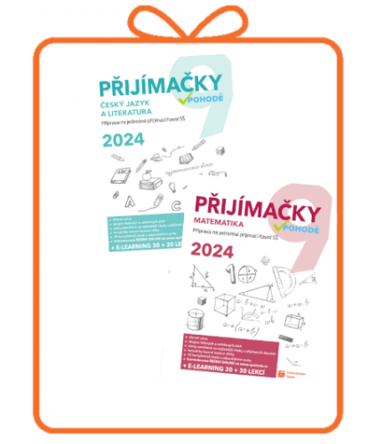 Komplet Přijímačky 9 - Český jazyk a Matematika + E-learning 2024